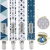 Dodo Babies Pacifier Clip Set - Universal Holder & Pacifier Holder - Detachable Binky Case & Binky Clip - Durable Polyester Stra
