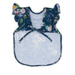 Bapronbaby Flutter Boho Floral Bapron - No Neck Tie Safer Bib For Baby & Toddler - Soft Waterproof Stain Resistant - Machine Was