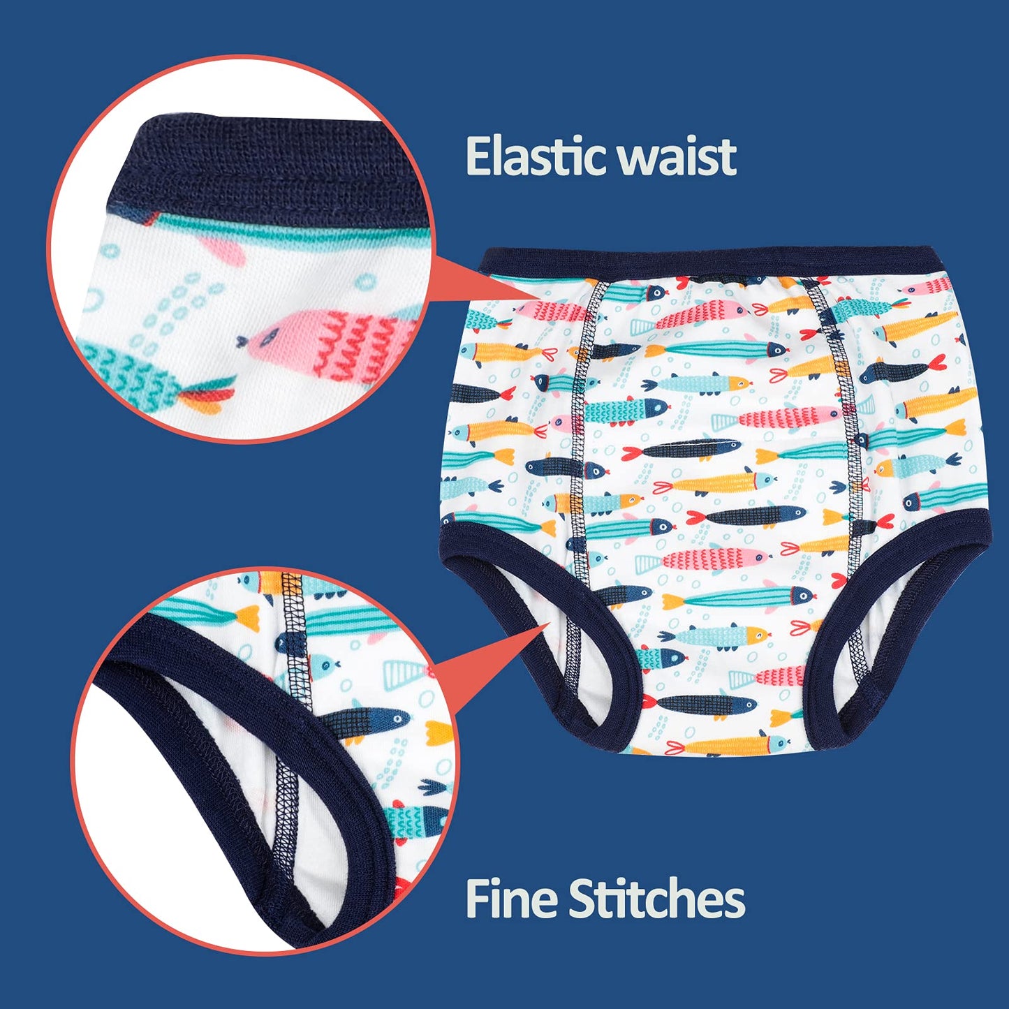 Moomoo Baby Potty Training Pants 8 Packs Absorbent Toddler Training Underwear For Boys And Girls 2T-6T