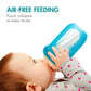 Boon Nursh Reusable Silicone Baby Bottles With Collapsible Silicone Pouch Design - Everyday Baby Essentials - 3 Count - Stage 1
