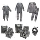Honestbaby Baby Kids Organic Cotton Holiday Family Jammies, Painted Buffalo Check Print, 2-Piece Pajama Set Large