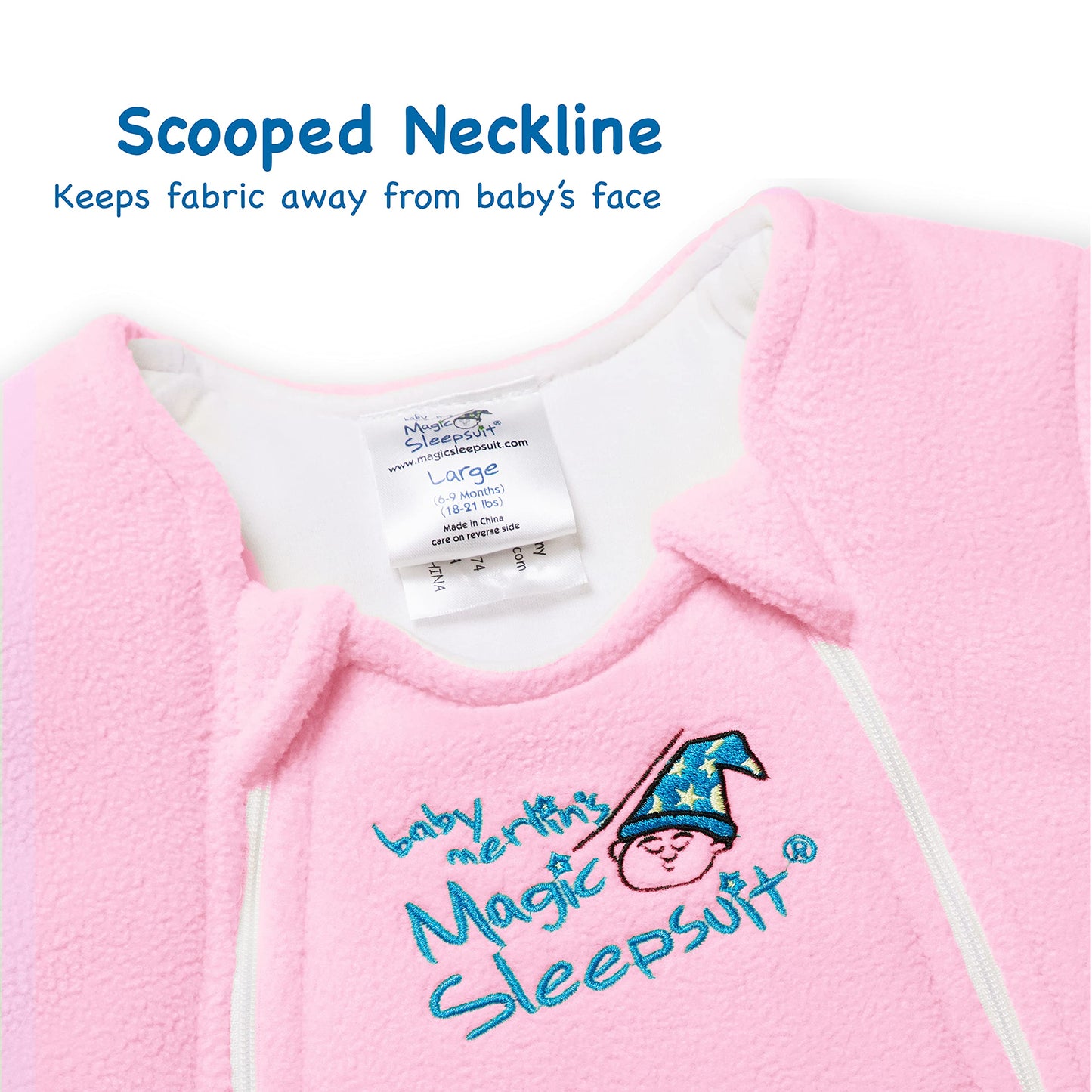 Magic Sleepsuit Baby Merlins Microfleece Baby Swaddle Transition Product - Soft and Cozy Design, Double Zipper for Easy Diaper