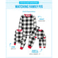 The Children'S Place Baby Toddler 2 Piece Family Matching, Plaid Thermal Pajamas Sets, Black/White Check, 6-9 Months