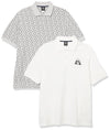 Amazon Essentials Disney  Marvel Mens Regular-Fit Cotton Pique Polo Shirt, Pack Of 2, Star Wars Vader Icons, Large