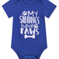 Funnycokid Gender Neutral Baby Onsies 3-6 Months Blue My Siblings Have Paws Unisex Newborn Clothes Baby Outfits Announcement Bod
