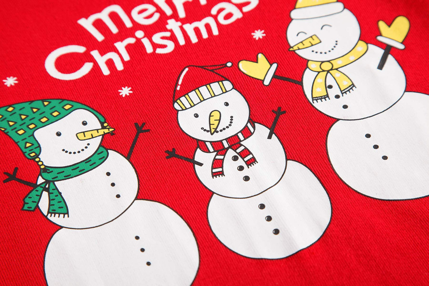 Kikizye Little Girls Boys Long Sleeve Christmas Pajamas Sets 100% Cotton Snowman Pyjamas Toddler Kids Pjs Size 3T