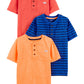 Simple Joys By Carter'S Baby Boys' 3-Pack Short-Sleeve Tee Shirts, Orange/Blue/Red, 4