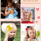 18 Pcs 5 Inch Hair Bows For Girls,Colorful Rainbow Heart Girls Hair Bows Grosgrain Ribbon Hair Bow With Alligator Clips For Todd