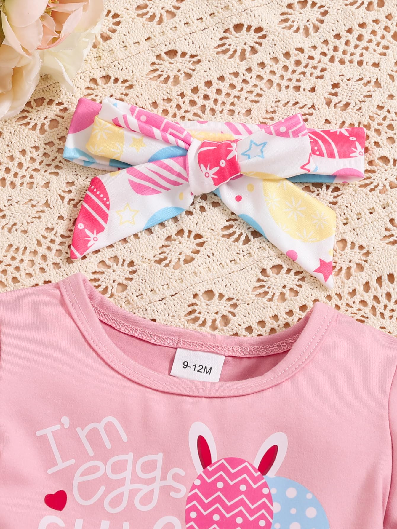 Doresbebe Easter Outfit For Kids Girl Easter Photograph Stuff Bell Bottom Jumpsuit Little Girl Overalls Clothing Easter Bunny Ou