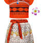 Jurebecia Moana Dress For Girls Fancy Birthday Party Outfit Kids Halloween Dress Up Role Play Princess Theme Party Costumes Ruff