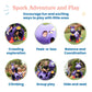 Ecr4Kids Elr-12511 Indoor/Outdoor Peek-A-Boo Caterpillar Climbing Play Structure For Kids, Purple