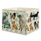 uinwk Floral Dog Storage Bins, Dog Lover Mom Gifts, Sage Green Eucalyptus Botanical Dogs Collapsible Storage Box Laundry Basket 