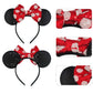 Mado Mouse Ears Headband, Princess Dress Up Hair Accessory For Women Girls, Black And Red Dots
