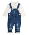 Chumhey Baby & Toddler Boys Jean Overalls Pants Set,Blue,12-18 Months