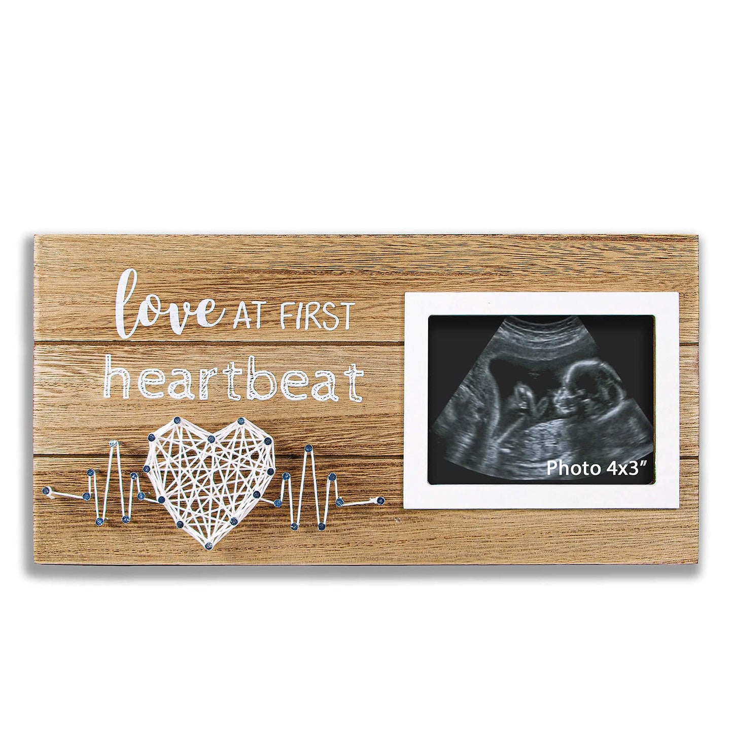 VILIGHT New Mom Gifts - Pregnancy Announcements Baby Gender Reveal Gifts - Love At First Heartbeat Sonogram Picture Frame for St
