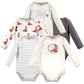 Touched By Nature Baby Organic Cotton Long-Sleeve Bodysuits, Boho Fox, 6-9 Months