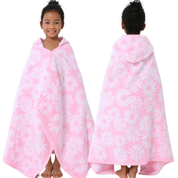 Hooded Bath Towels For Kids (3-10Years) - Soft, Absorbent Turkish Cotton Thick Pool Towels With Hood For Toddler,Perfect For Bat