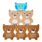 HABA Forest Friends Chunky 9 Piece Wooden Stacking Toy for Ages 2+(Made in Germany)