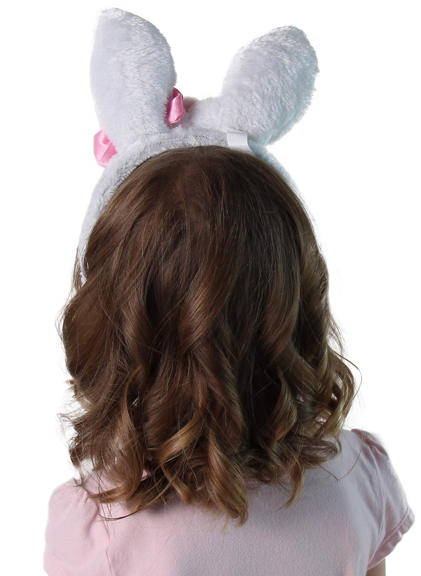 Girls Sequin Easter Bunny Ears And Bow Headband