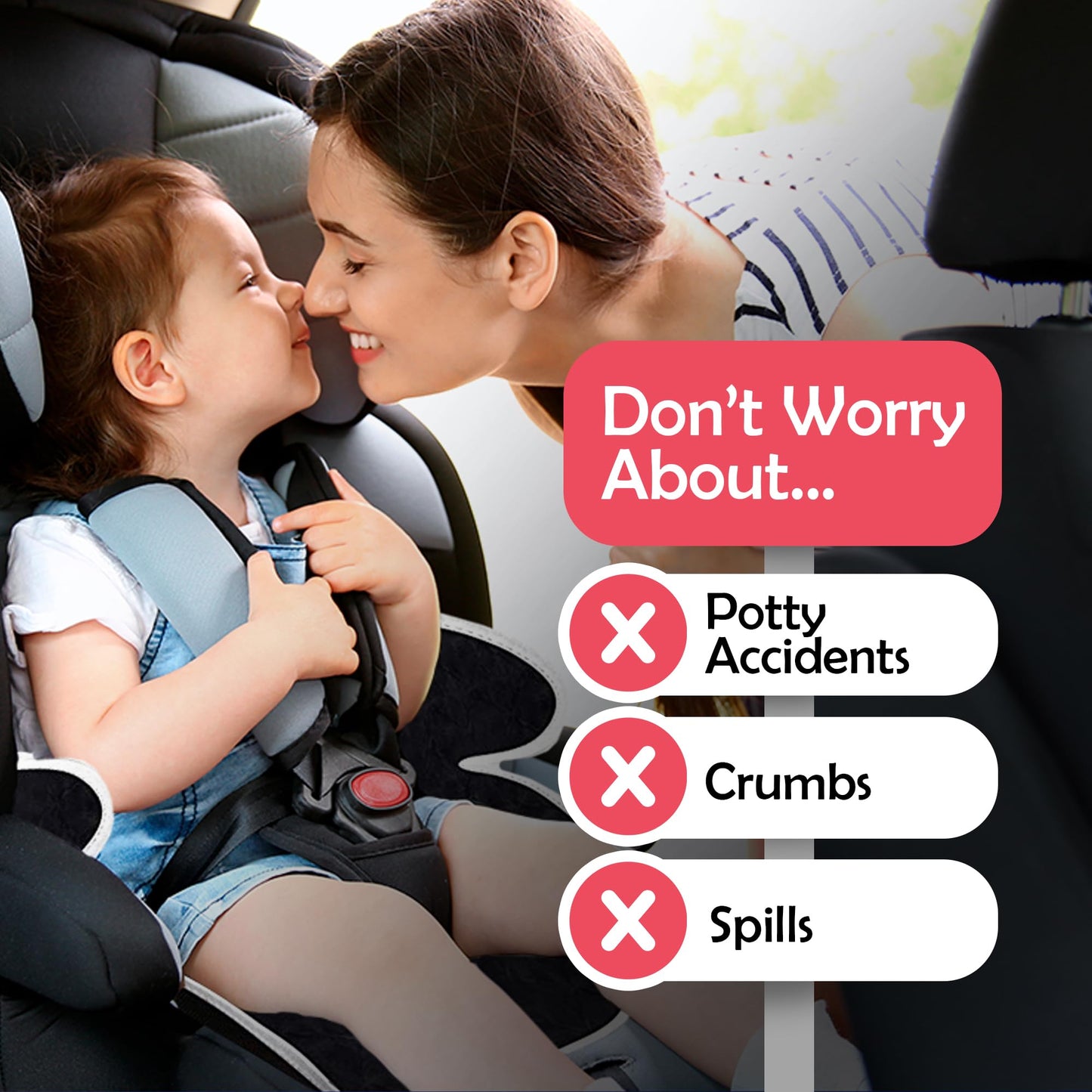 Bear And Care - Piddle Pads - Strollers, Bouncers & Car Seat Pad, Waterproof & Machine-Washable Cover On Car Potty For Toddler,