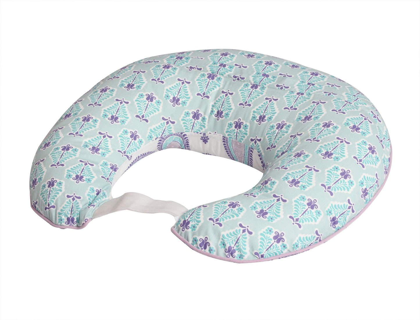 Bacati - Paisley Hugster Nursing Cover Ultra-Soft 100% Cotton Fabric In A Fashionable Two-Sided Design (Lilac/Purple/Aqua, Pillo