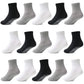 Tphon Toddler Kids Socks With Grippers For Boys Girls, Non Slip Grip Boys Socks 15 Pairs Half Cushion Ankle Crew Athletic Socks