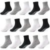Tphon Toddler Kids Socks With Grippers For Boys Girls, Non Slip Grip Boys Socks 15 Pairs Half Cushion Ankle Crew Athletic Socks