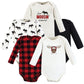 Hudson Baby Unisex Cotton Long-Sleeve Bodysuits And Toddler T-Shirt Set, Winter Moose 5-Pack, 0-3 Months Us