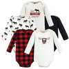 Hudson Baby Baby Girls Cotton Long-Sleeve Bodysuits And Toddler T Shirt Set, Winter Moose 5-Pack, 3-6 Months Us