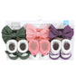 Hudson Baby Baby Girls' Headband And Socks Giftset, Purple Green, One Size