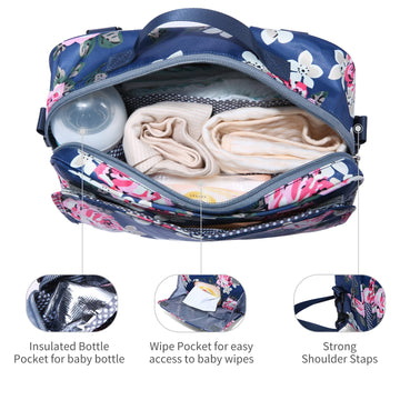 Gogoso Baby Stroller Organizer Bag With Insulated Pocket, Universal Fit Most Strollers, Space For Diapers, Wipes & Toys
