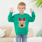 Akyzic Baby Boys Sweatshirts Christmas Reindeer Shirt Kids Fleece Crewneck Pullover Winter Warm Toddler Girls Xmas Sweaters Tops