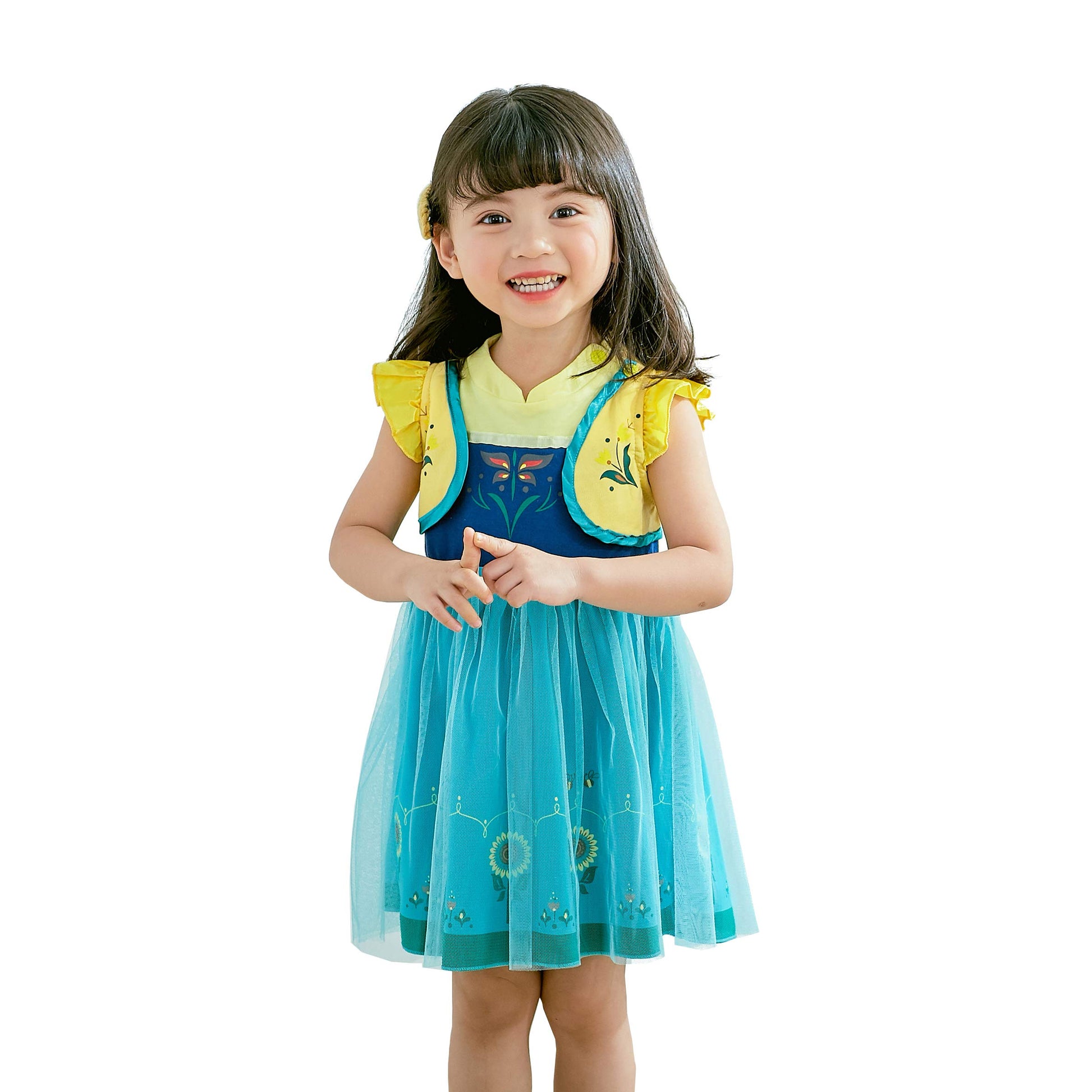 Dressy Daisy Ice Princess Fever Dress Up Clothes Halloween Fancy Party Tulle Skirt Summer Outfit For Baby Girls Size 12-24 Month