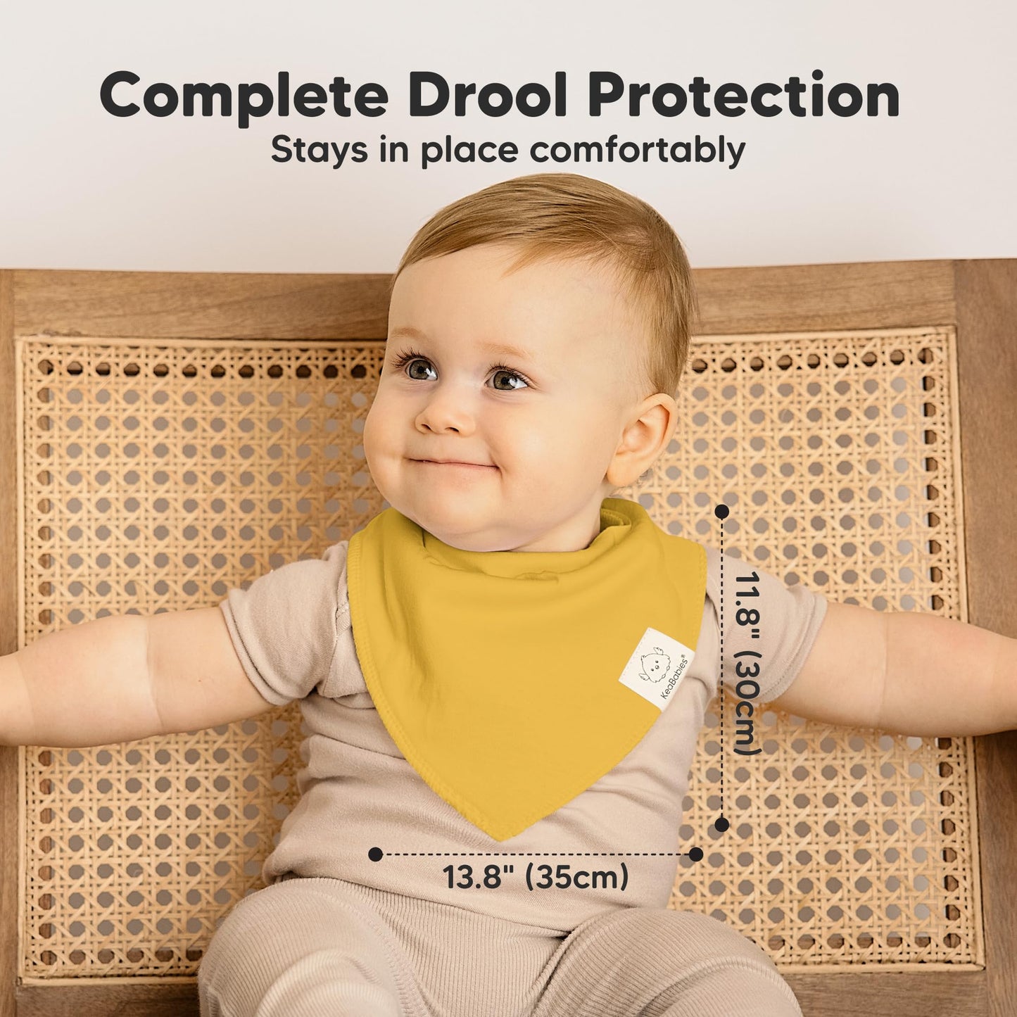 8-Pack Organic Baby Bandana Bibs For Girls - Super Absorbent Triangle Baby Bibs For Drooling And Teething Infant, 100% Cotton Ex