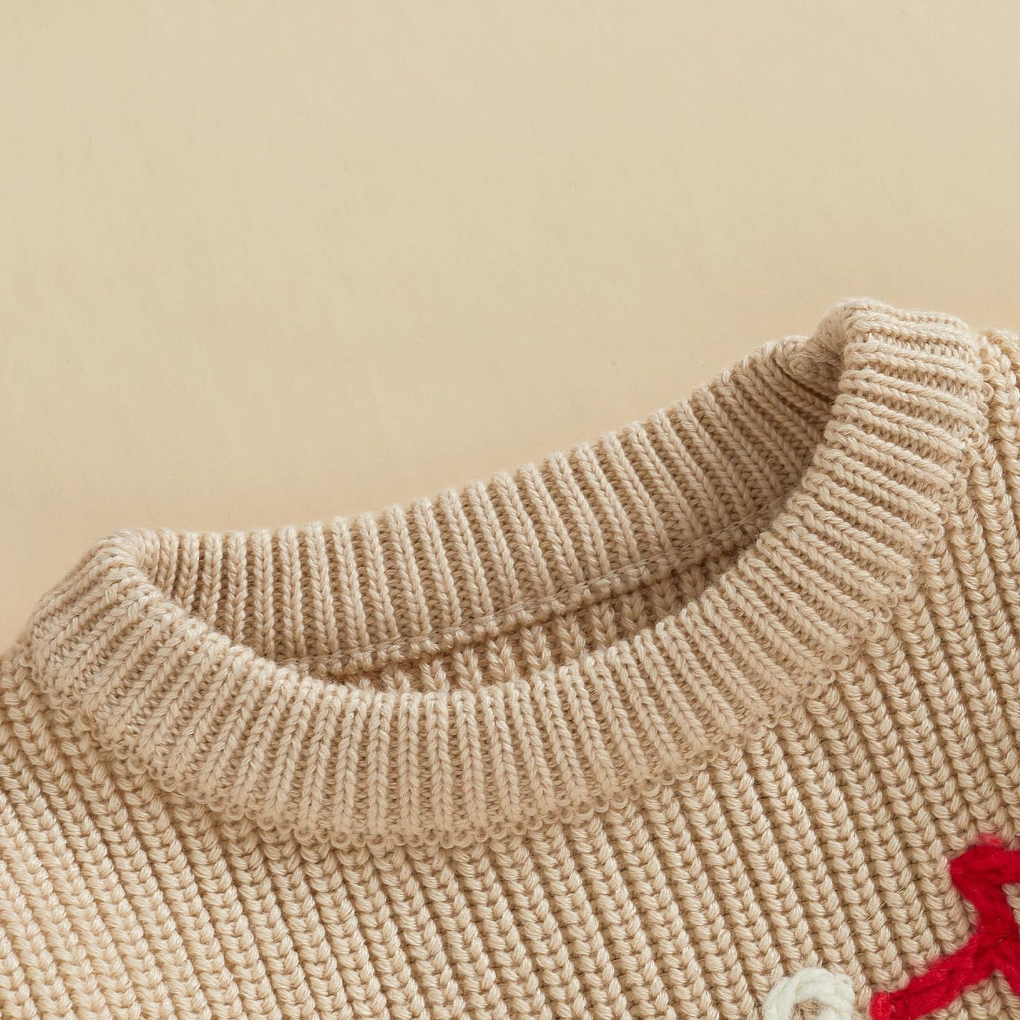 Nokpsedcb Baby Girl Cute Long Sleeve Heart Flowers Embroidery Oversized Sweater Toddler Valentine Outfit (Khaki Be Mine, 3-4 Yea