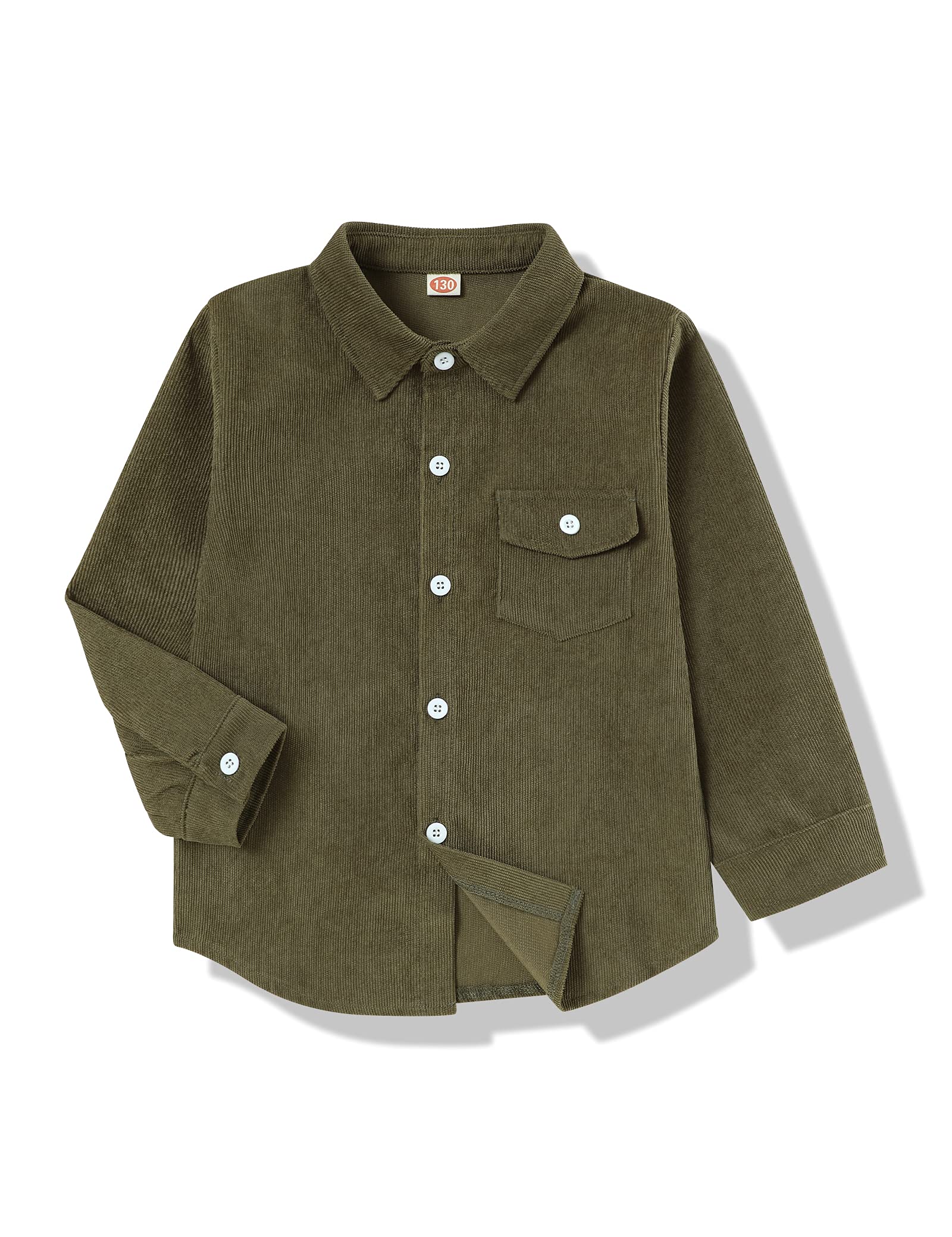 Bilison Kids Toddler Boy Clothes Long Sleeve Corduroy Lapel Button Down Shirt To WBBAPB097GF1LTV