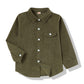 Bilison Kids Toddler Boy Clothes Long Sleeve Corduroy Lapel Button Down Shirt Top Little Boys Shirts Army Green