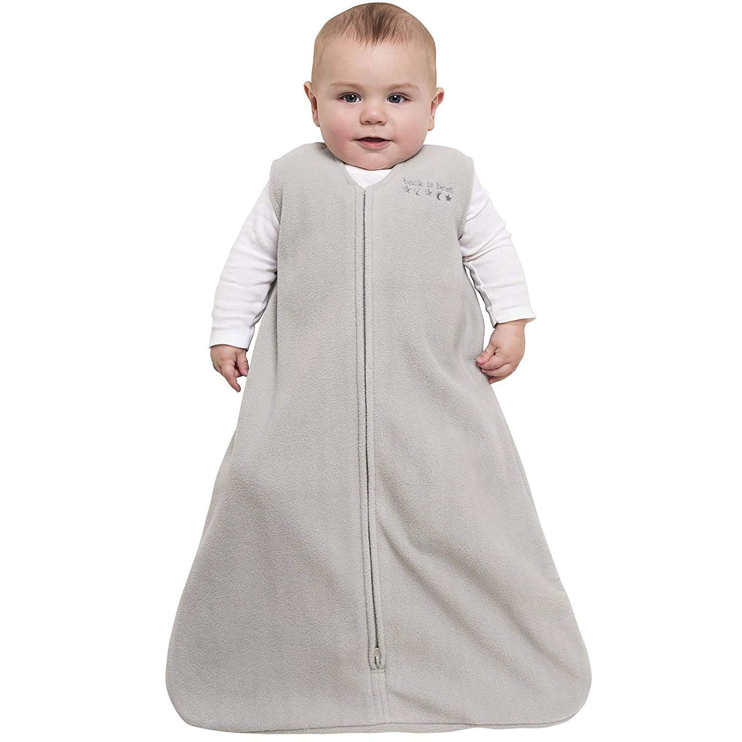 HALO Sleepsack Micro-Fleece Wearable Blanket, TOG 1.0, Grey, Large