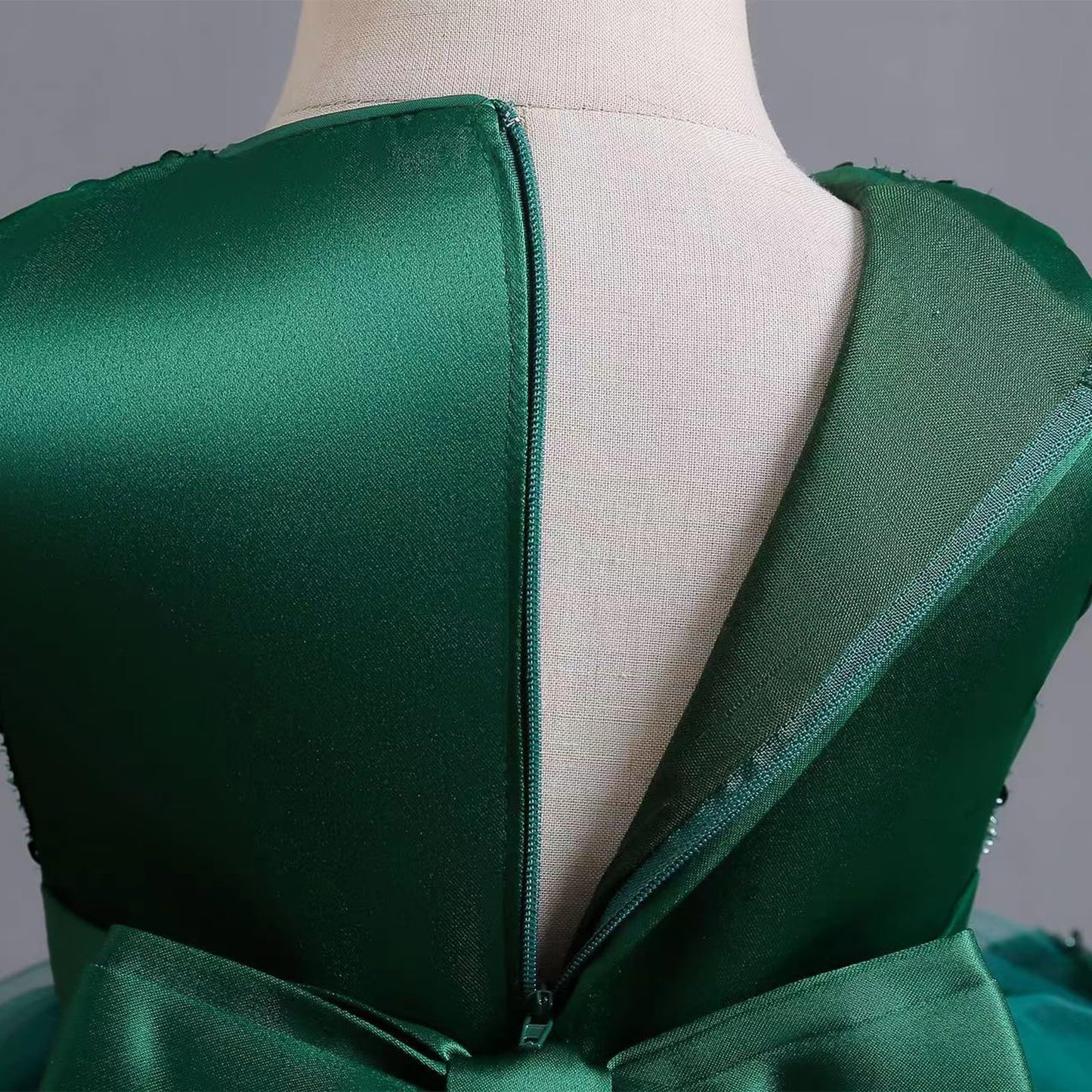 Miipat Baby Girl Pageant Dress Ruffle Flower Wedding Birthday Party Princess Dresses Sequins Toddler Ball Gown(Green,18-24M)