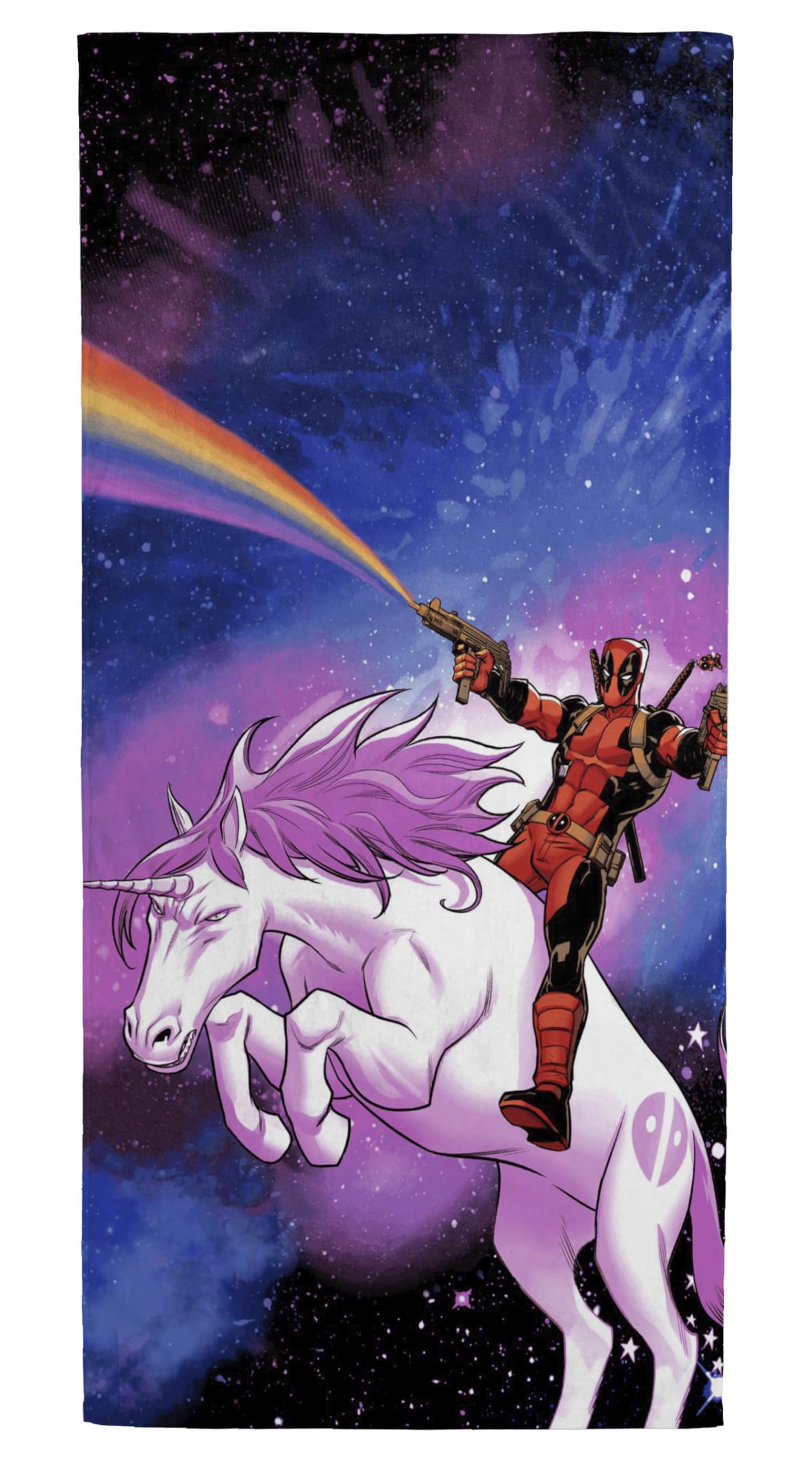 Jay Franco Marvel Deadpool Unicorn Galaxy Bath Pool Beach Towel - Super Soft & A WBCBBB0D7XSDJ4W