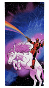 Jay Franco Marvel Deadpool Unicorn Galaxy Bath Pool Beach Towel - Super Soft & Absorbent 100% Cotton Towel, Measures 28 X 58 Inc