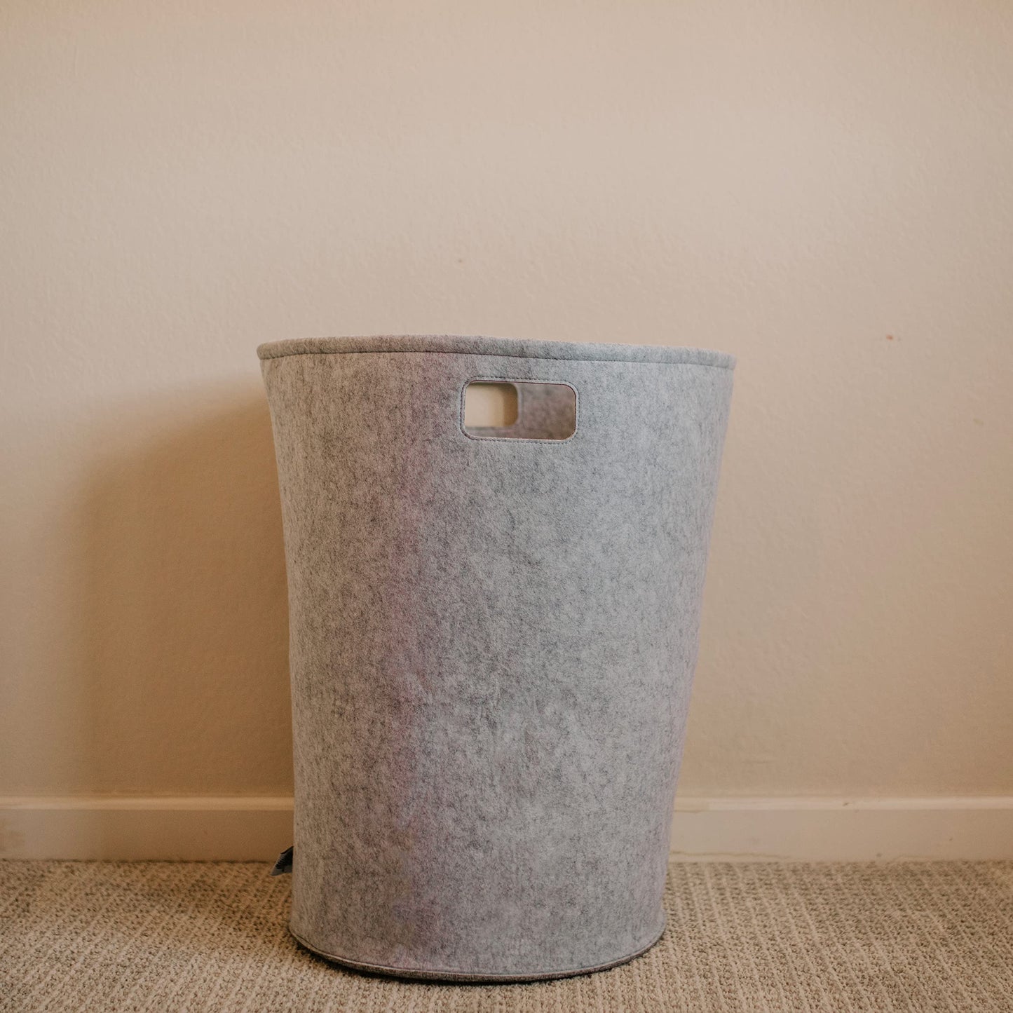 Parker Baby Nursery Laundry Hamper - Felt Storage Basket And Baby Hamper For Nursery (Gray)