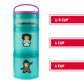 Whiskware Star Wars Stackable Snack Containers For Kids And Toddlers, 3 Stackable Snack Cups For School And Travel, Princess Lei
