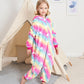 Kids Unicorn Onesie Animal One Piece Pajamas Halloween Costumes (Color Love, 10-12 Years)