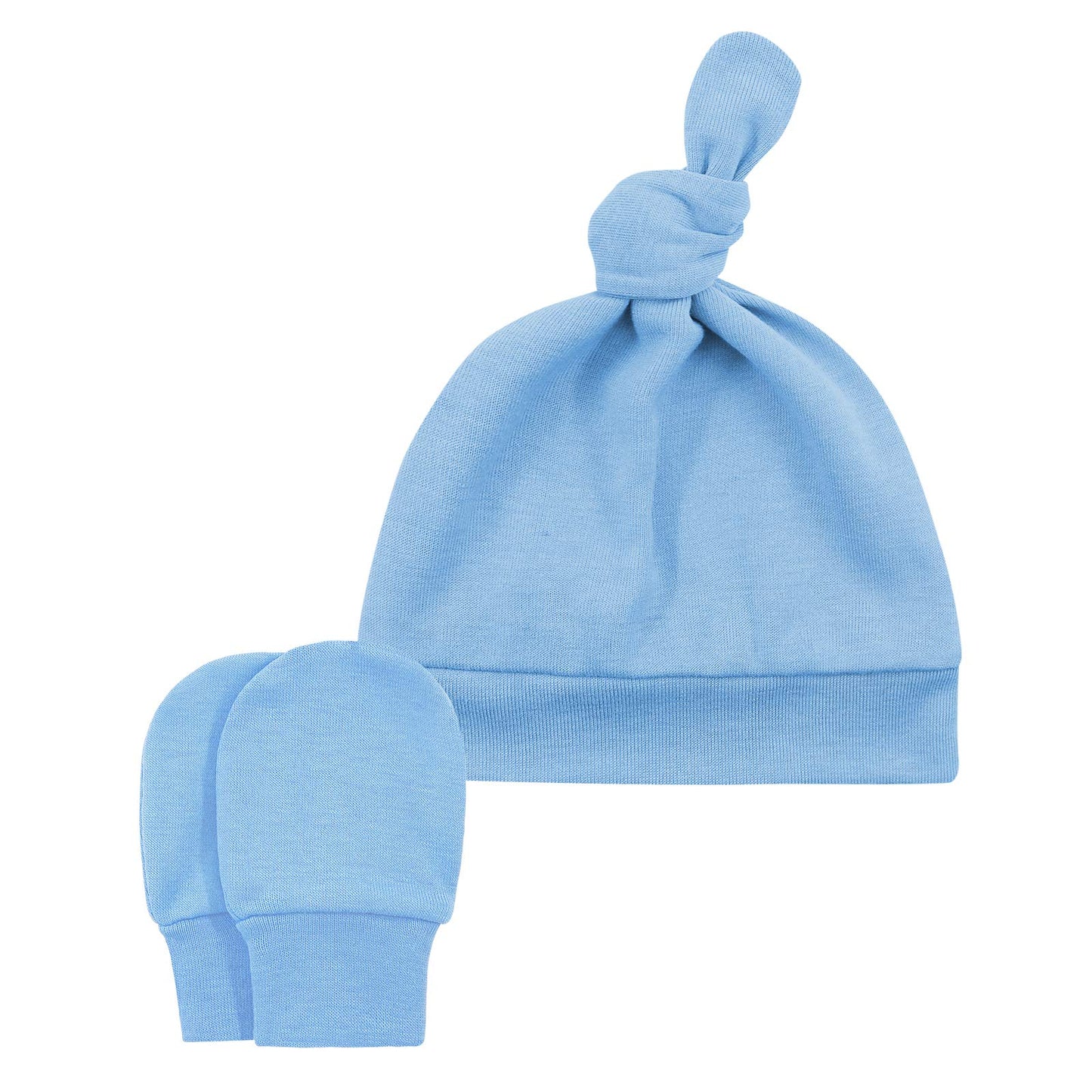 Baby Boy Hat And Mitten Set Knot Baby Beanie For Boys Newborn Hat Winter Infant Caps Navy Blue Gray