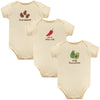 Touched By Nature Baby Boys Organic Cotton Bodysuits Bodysuit, Guacamole, 18-24 Months Us