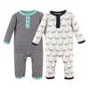 Hudson Baby Unisex Baby Cotton Coveralls Whale, 18-24 Months