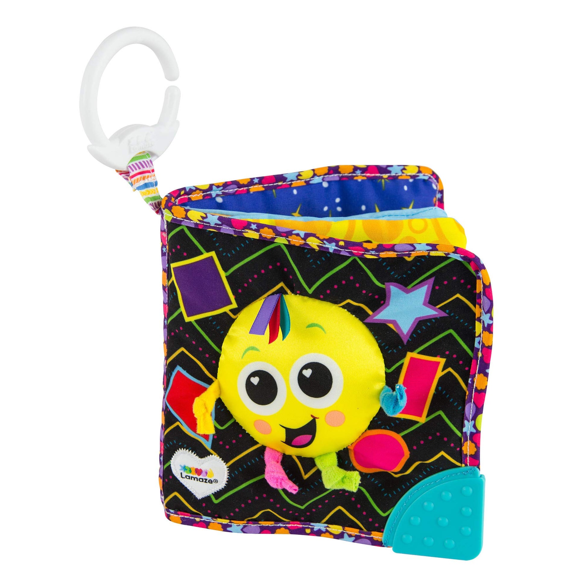 Lamaze Fun with Shapes Soft Baby Book - High Contrast Baby Book with Crinkly Cloth Pages - Sensory Books for Babies Ages 6 Month