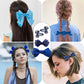 Lmymhmlm 18Pcs Blue Hair Bows For Girls,Toddlers,Teens,Women.Fully Lined Alligator Hair Clips,Cute Hair Ties,Non-Slip Snap Hairp