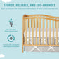 Dream On Me Chelsea 5-In-1 Convertible Crib In Natural, Jpma Certified
